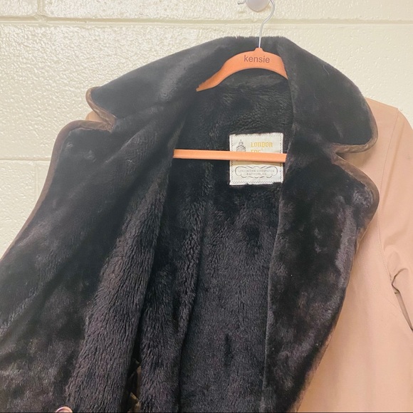 London Fog Fur Lined Collar Long Coat Jacket - Picture 3 of 12